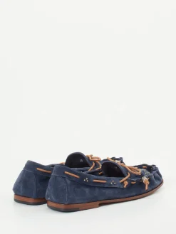 – Mokassins aus Veloursleder Dunkel-Henderson Outlet