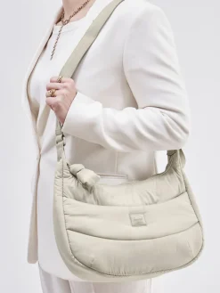 – Hobo Bag aus Textil in Cremeweiß-Herschel Outlet