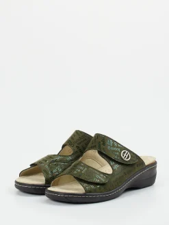 – Komfort-Pantolette aus geprägtem Leder-Hickersberger Outlet