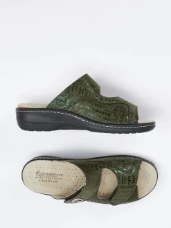 – Komfort-Pantolette aus geprägtem Leder-Hickersberger Outlet