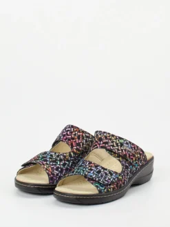 – Komfort-Pantolette aus geprägtem Leder color-Hickersberger