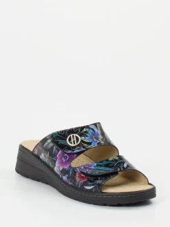 – Komfort-Pantolette aus geprägtem Leder-Hickersberger