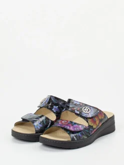 – Komfort-Pantolette aus geprägtem Leder-Hickersberger