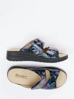 – Komfort-Pantolette aus geprägtem Leder-Hickersberger