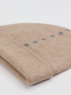 – Beanie aus Kaschmir mit Glitzersternen-HURRAY Outlet