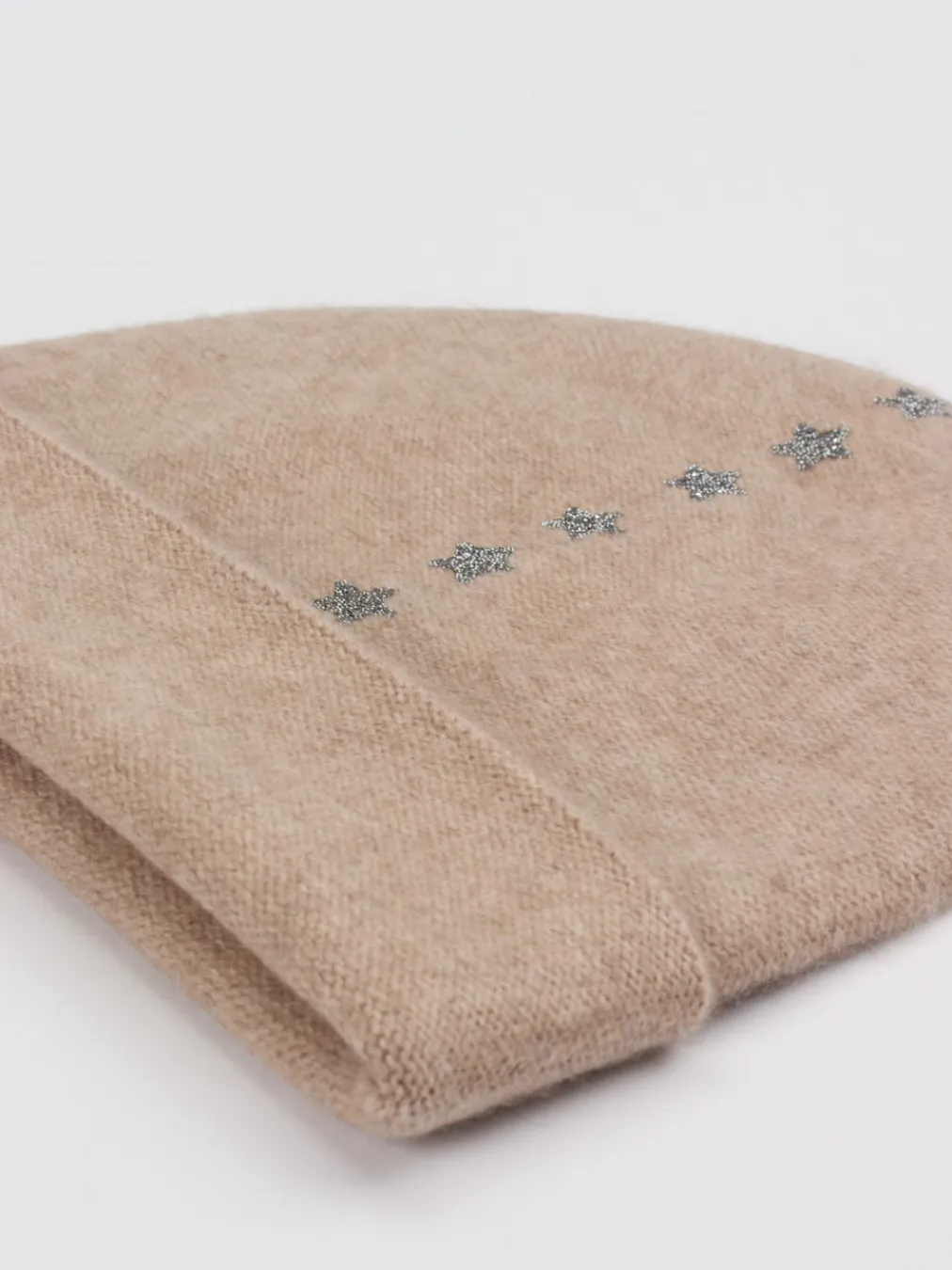 – Beanie aus Kaschmir mit Glitzersternen-HURRAY Outlet