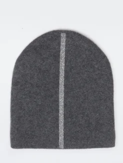 – Beanie aus Kaschmir mit Glitzerstreifen-HURRAY Sale