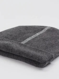 – Beanie aus Kaschmir mit Glitzerstreifen-HURRAY Sale
