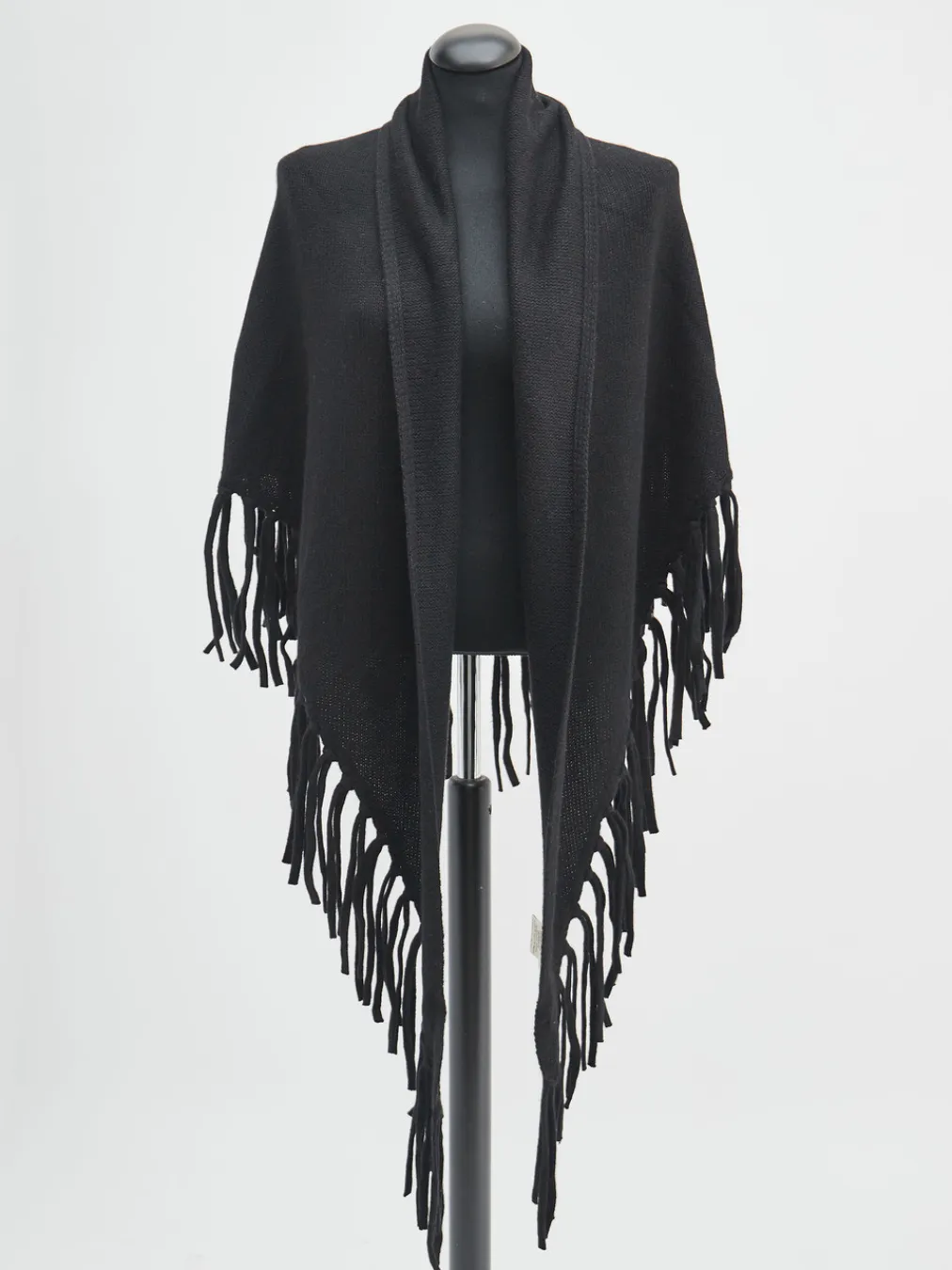 – Poncho aus Kaschmir mit Fransen-HURRAY New