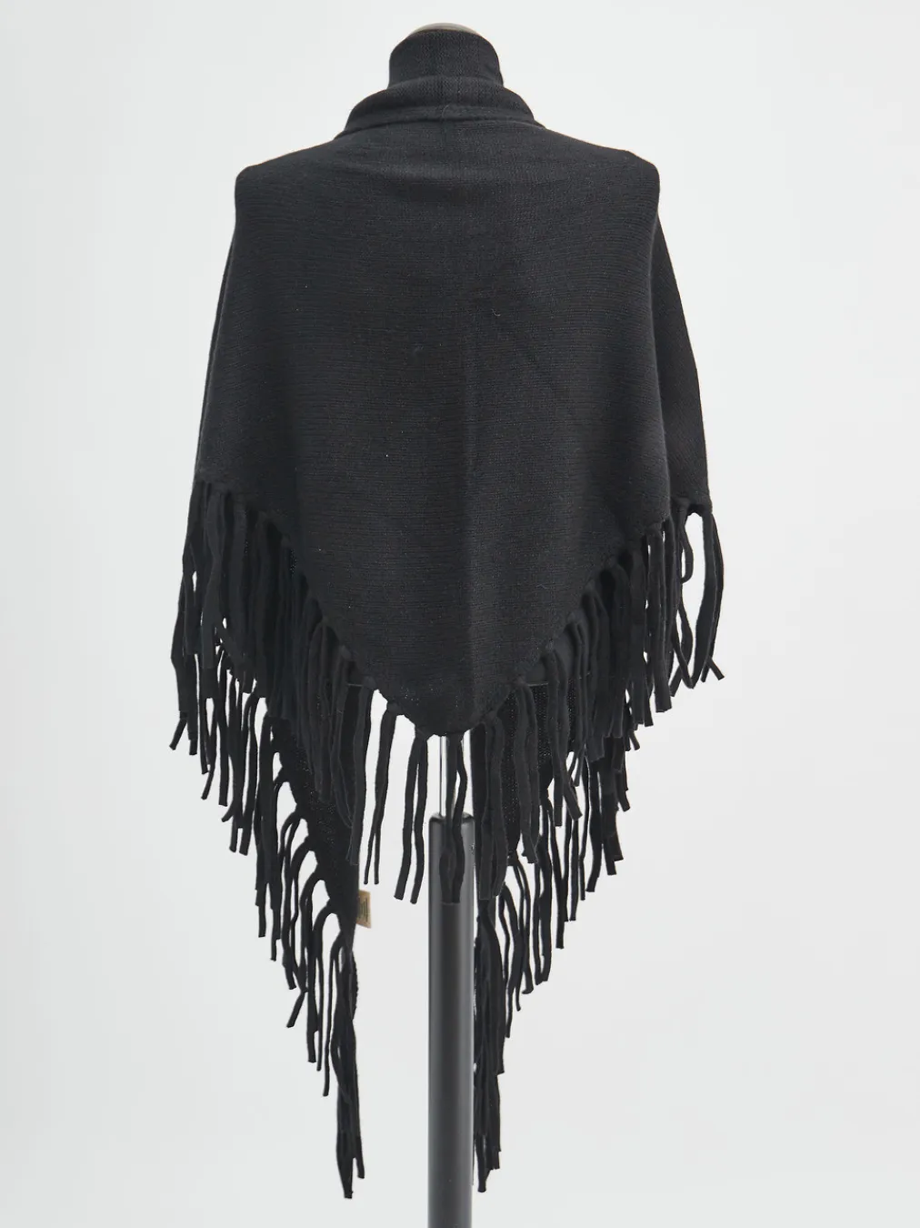 – Poncho aus Kaschmir mit Fransen-HURRAY New