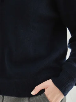 – Strickjacke aus Kaschmir Dunkel-HURRAY Outlet