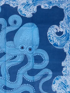 – Bandana aus Baumwolle-Seide Tiefblau-Inouitoosh Hot