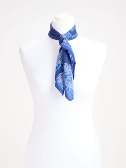 – Bandana aus Baumwolle-Seide Tiefblau-Inouitoosh Hot