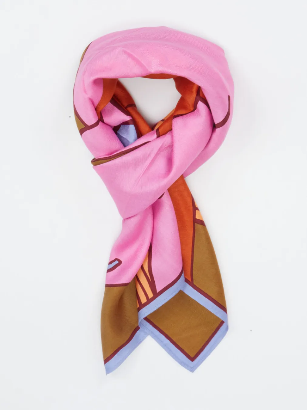 – Halstuch aus Seidengemisch mit Pferdemotiv-Inouitoosh Clearance