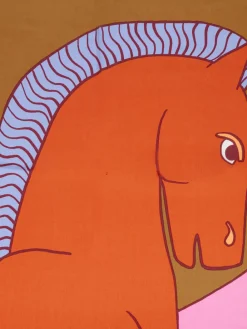 – Halstuch aus Seidengemisch mit Pferdemotiv-Inouitoosh Clearance