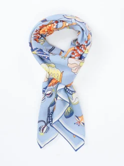 – Halstuch aus Baumwolle-Seide mit Print-Inouitoosh Hot