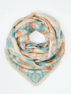 – Dreieckstuch aus Viskose mit Blumenprint-Katherina Loretta Hot