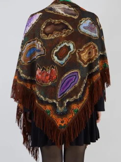 – Poncho aus Textil mit Kristallprint-Katherina Loretta Discount