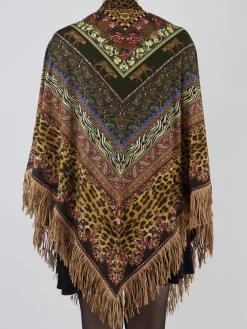 – Poncho-Schal aus Textil mit Fransen-Katherina Loretta Hot