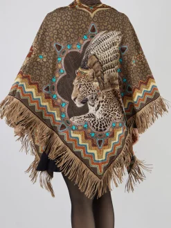 – Poncho aus Webstoff mit Fransen-Katherina Loretta Discount