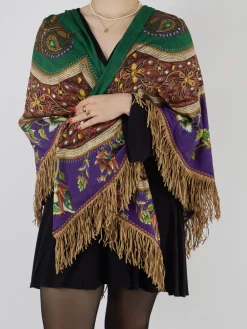 – Poncho-Tuch aus Textil mit Ethno-Print-Katherina Loretta Best