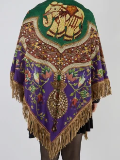 – Poncho-Tuch aus Textil mit Ethno-Print-Katherina Loretta Best