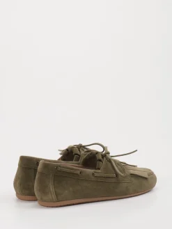 Kennel & Schmenger – Fransen-Loafer aus Veloursleder Oliv-Kennel u0026 Schmenger Sale