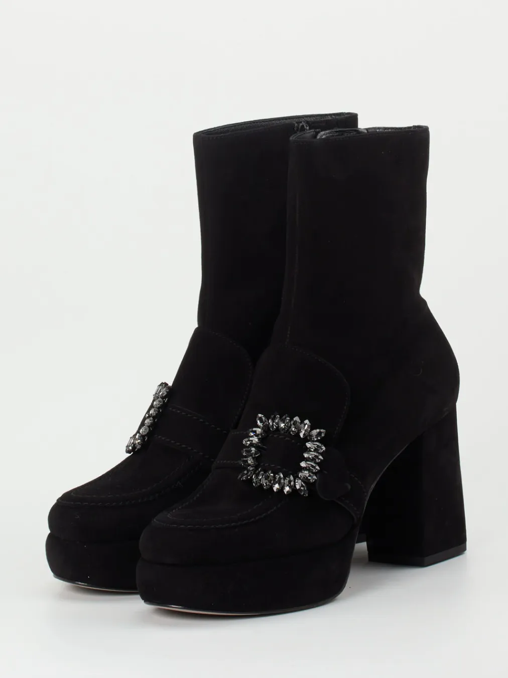 Kennel & Schmenger – Plateau-Stiefeletten aus Veloursleder-Kennel u0026 Schmenger Clearance