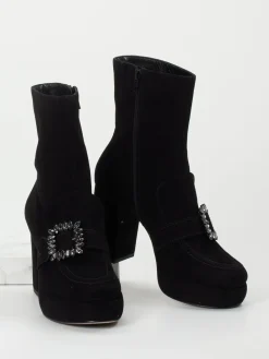 Kennel & Schmenger – Plateau-Stiefeletten aus Veloursleder-Kennel u0026 Schmenger Clearance