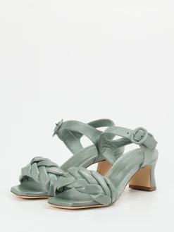 – Absatzsandale aus Flechtleder Salbei-Konstantin Starke Outlet