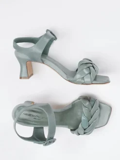 – Absatzsandale aus Flechtleder Salbei-Konstantin Starke Outlet