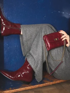 – Ankle Boots aus Lackleder Bordeaux-Konstantin Starke Best