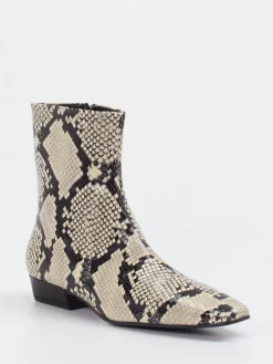 – Ankle Boots aus geprägtem Leder Beige-Konstantin Starke Hot