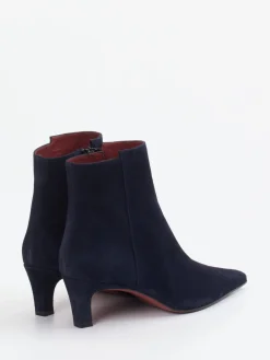 – Ankle Boots aus Veloursleder Dunkel-Konstantin Starke