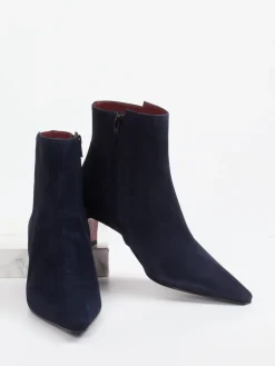 – Ankle Boots aus Veloursleder Dunkel-Konstantin Starke