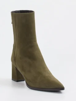 – Ankle Boots aus Veloursleder Oliv-Konstantin Starke