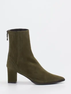 – Ankle Boots aus Veloursleder Oliv-Konstantin Starke