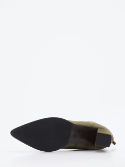 – Ankle Boots aus Veloursleder Oliv-Konstantin Starke