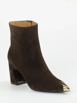 – Ankle Boots aus Veloursleder Dunkel-Konstantin Starke