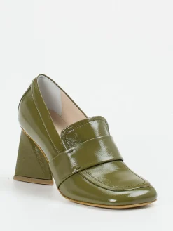 – Blockabsatz-Loafer aus Lackleder Oliv-Konstantin Starke Sale