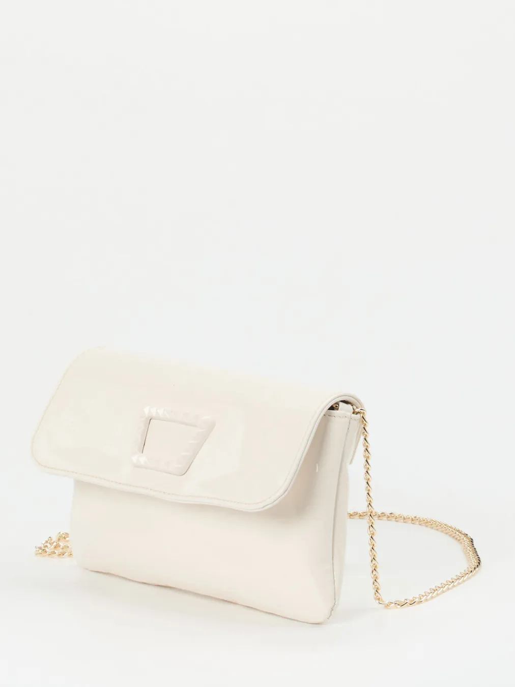 – Clutch aus Lackleder Elfenbein-Konstantin Starke