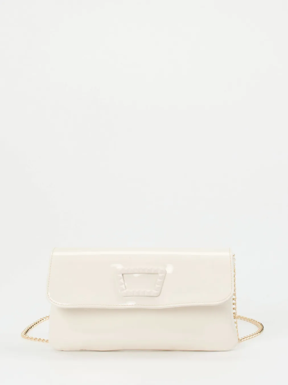 – Clutch aus Lackleder Elfenbein-Konstantin Starke