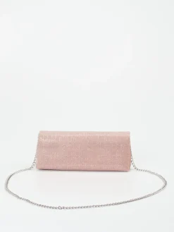 – Clutch aus Textil in Rosé mit Glitzer-Konstantin Starke