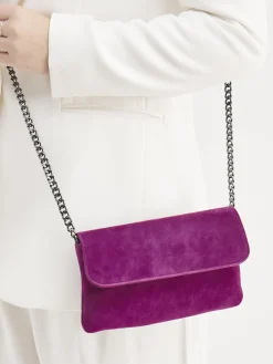 – Clutch aus Veloursleder Violett-Konstantin Starke Best