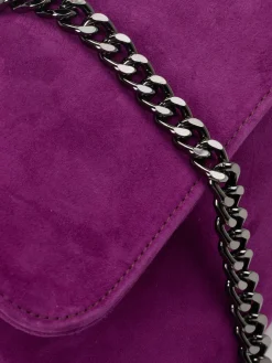 – Clutch aus Veloursleder Violett-Konstantin Starke Best