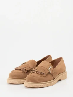 – Fransen-Loafer aus Veloursleder Sandbeige-Konstantin Starke New