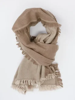 – Fransenschal aus Webstoff beige-Konstantin Starke Sale