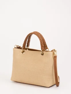 – Handtasche aus Kunstleder und Raffia-Konstantin Starke Clearance