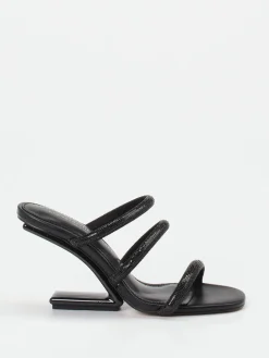 – High Heel Mules aus Metallicleder-Konstantin Starke