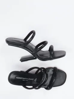 – High Heel Mules aus Metallicleder-Konstantin Starke